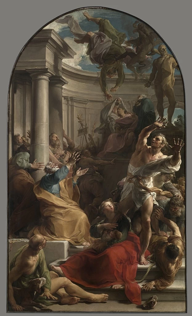 La caduta di Simon Magus - Batoni Pompeo